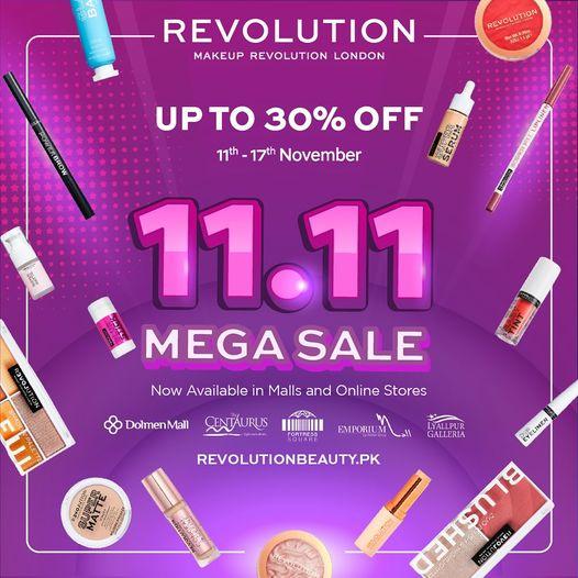 Makeup Revolution Pakistan 11.11 Sale! upto 30 off on your favourite